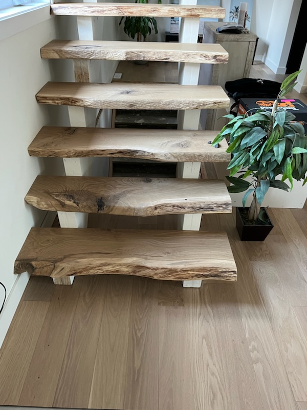 escalier tranche d arbre